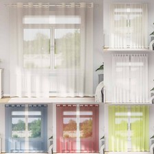 2er Set Vorhang Gardinen Sheer Voile Stores Transparent Kräuselband Vorhänge Neu Sheer Vorhang price