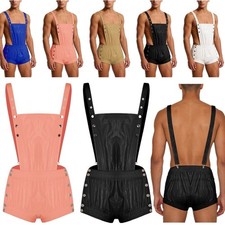 Latzhose Kurz Herren Jumpsuit Einteiler Overall Boxershorts mit Hosenträgern Herren-Jumpsuit price