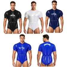 Herren Jumpsuit Kurzarm Adaptiv Leistung Body Strampelhöschen Nachtwäsche Rave Herren-Jumpsuit price