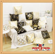 18 x 18 ZOLL GOLD POLYESTER KISSENBEZUG KISSENHÜLLE HOME SOFA DEKOR NEU LUXUS Pillowcase price