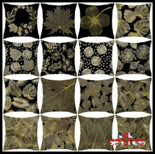 Schwarz 18 x18 Zoll GOLD POLYESTER KISSENBEZUG KISSENHÜLLE ZUHAUSE SOFA DEKOR Pillowcase price