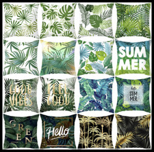 Tropischer Kissenbezug Blume Pflanze Grün Blätter Garten Überwurf Kissenhülle Pillowcase price