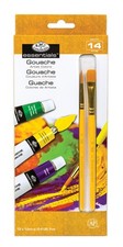 Künstler Gouache Farbe 12er Set + 2 Pinsel Royal und Langnickel 12ml Tube GOU12 Gouache Paint price