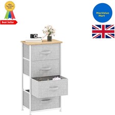 Elegante hellgraue Kommode mit 4 Stoffschubladen zur stilvollen Aufbewahrung Babyzimmer-Kommode price