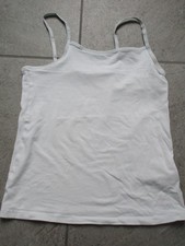 H&M Mädchen Unterhemd Trägertop Gr. 146/152 weiß Baumwolle Elasthan Mädchen-Unterhemd price
