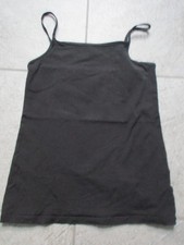 H&M Mädchen Unterhemd Trägertop Gr. 146/152 Baumwolle Elasthan tiefschwarz Mädchen-Unterhemd price