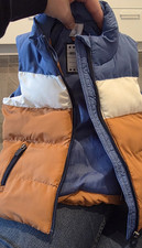 Topomini Steppweste Jungen blau braun weiß  Größe 80 Jungen-Weste price