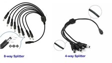 4/8 WEGE DC Netzteil Splitter Stecker Kabel Adapter Stecker CCTV Kamera LED UK Security Systems Adapter price