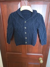 Muskat Jungen Blue Arran Strickjacke blau 5-6 Jahre Zopfmuster Jungen-Cardigans price