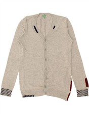 BENETTON Jungen Strickjacke Pullover 8-9 Jahre Large grau gepunktet Baumwolle BX01 Jungen-Cardigans price