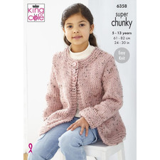 King Cole Muster Kinder Pullover, Strickjacke Strick in Big Value Super Chunky Tweed Jungen-Cardigans price