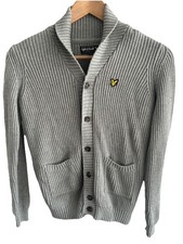 Lyle and Scott Junior Strickjacke 12-13 Jahre Vintage grau meliert 100% Baumwolle Jungen-Cardigans price