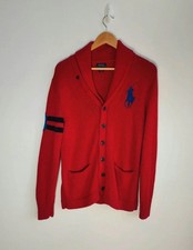 Ralph Lauren Jungen Strickjacke Rot Langarm Strick Schalkragen Gr. L Polo Jungen-Cardigans price