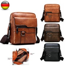 Herren Schultertasche Umhängetasche PU Leder Handtasche Braun Messenger Tasche Aktentasche price