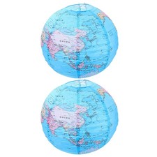 2 Piezas Linternas Globo Papel Forma Tierra Mapa del Mundo Fiesta Ornamento Map y Globe price