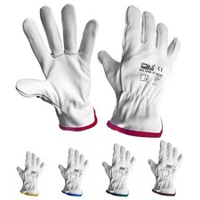 Guantes de Trabajo Piel Flor Hombre Mujer Semicircular Almacen Personal Técnica Guantes de mujer price