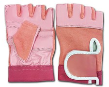 Mujer Piel Rosa Guantes De Levantamiento De Pesas Medio Dedo Fitness Guantes de mujer price