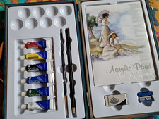 Juego de tubos de pintura acrílica de color Artist Deluxe con almohadilla de artista Acrylic Pintura price