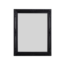 Espejo de Pared Barroco Cuadrado Vintage Marco de Plástico Vertical/Horizontal - Negro 32. Framed Espejo price