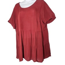 Blusa Babydoll Challis Torrid Para Mujer 1 Óxido Niveles Pradera Campesina Fluida Primavera Blusa para bebé price