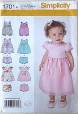 Simplicity 17101 Bebé Niñas Vestidos Mameluco Bragas Patrón Talla XXS-L Braguitas para bebé price