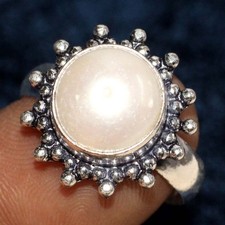 925 Silver Plated Pearl Jewellery Ring Handmade Gemstone Size Us 8 AU t933 Pearl Anillo price