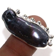 925 Silver Plated Blister Pearl Jewellery Ring Handmade Gemstone Size Us 10 l534 Pearl Anillo price