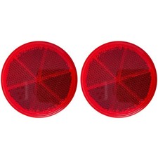 3" Inch Round Red Reflector Adhesive Bike, Trailer, Truck, Boat, Mailbox - Qty 2 Mailbox price