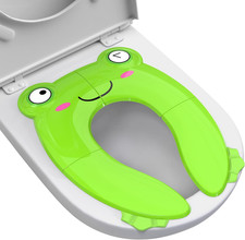 Asiento de orinal portátil para viaje de niños pequeños - inodoro plegable antideslizante para entrenamiento para ir al baño Inodoro Asiento Cerradura para bebé price