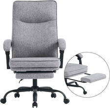 Silla de Oficina Ergonómica con Reposapiés, Silla de Escritorio de Tela para Oficina en Casa, 150Kg H Oficina Silla price