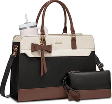 Bolsa de Piel para Laptop de Mujer Portafolio Ejecutivo Impermeable de Oficina Briefcase de mujer price
