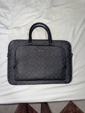 Authentic Coach Laptop Bag Briefcase Signature Black Grey Like New Briefcase de mujer price