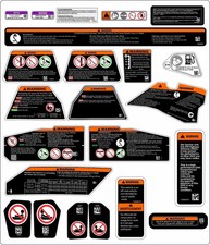 UTV Graphics Decals Stickers for Can-Am Etiquetas de Advertencia Etiqueta price