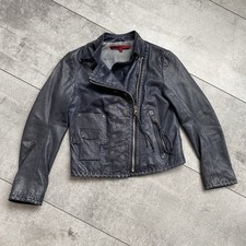 Chaqueta de moto de cuero Le Jean De Marithe Francois Girbaud para niñas talla 8 Jacket de niña price