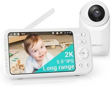 Cámara monitor bebé 2K pantalla IPS de 5,5" audio visión nocturna largo alcance conversación bidireccional Bebé Monitor price