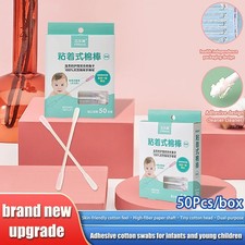 50pcs Baby Adhesive Cotton Swabs Thin Shaft Type For Baby Ear Nose Clean Algodón Bastoncillos para bebé price