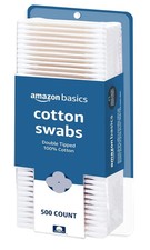Amazon Basics hisopos de algodón de doble punta para higiene personal y cuidado del bebé, cuna Algodón Bastoncillos para bebé price