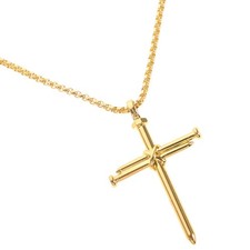 1 pieza Hombre Forma de Cruz Cuello Colgante Hombre Genial Gargantilla Elegante Cuello Joyería Oro Collar price