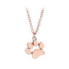 Lindo collar de animales collares para mujer estampado de patas huella de perro Oro Collar price
