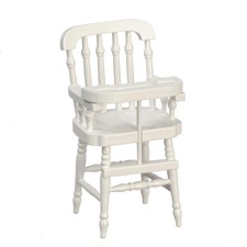 Silla Alta Victoriana Blanca Para Muñecas 1:12 Muebles De Guardería Alta Silla Juguete price