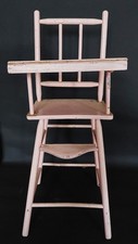 Silla Alta De Muñeca De Madera Pintada Rosa Años 50 Alta Silla Juguete price