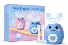 Cepillo de dientes eléctrico en forma de U para niños con 3 modos de limpieza 4 cabezales de cepillo cepillo cepillo de dientes Youth Habitación Set price