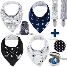 Dodo Babero Babaero Bandana Baba 6 Piezas con Clips para Chupete - Diseños Surtidos Peto para bebé price