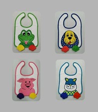Babero de dentición para bebé con 2 mordedores de silicona masticable para el cuello perro rana gato cerdo Peto para bebé price