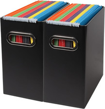 Caja archivos plegable x2 con asas organizador portatil negro oficina casa Archivo Caja price