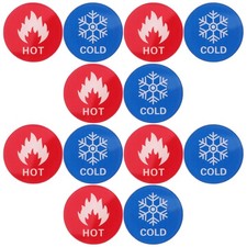 6 pares de etiquetas adhesivas acrílicas para grifo de agua fría y caliente para uso en ducha en baño Vinilo para baño / cabina de ducha price