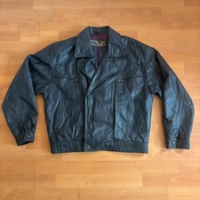 Chaqueta de cuero negro auténtico Leather Ropa de hombre price