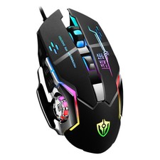 1 Pieza Ratón Mecánico para Juegos de Metal Negro con Botones Programables y Luz LED Gaming Mouse price