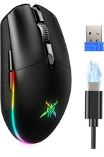 Tecknet Ratón Inalámbrico para Juegos 8000 DPI RGB Recargable Negro Luces LED Gaming Mouse price