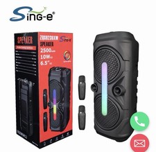 Altavoz portátil Sing-e ZQS6239XW Bluetooth 5.3 20W FM TF micrófonos dobles negro Música Sistema price